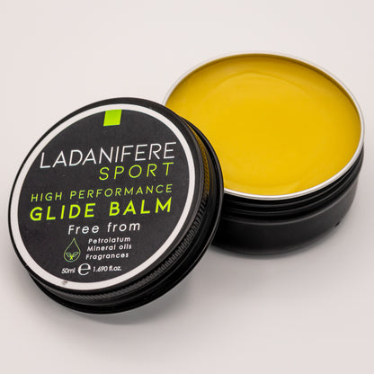 Ladanifere Glide balm, Natural Anti chaffing balm open tub